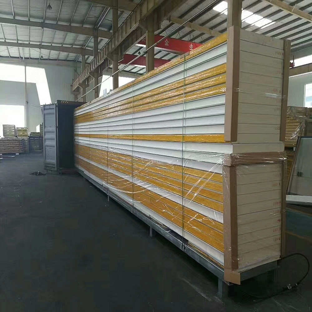 High Quality 30/40/50/75/100/120/150mm Wall and Roof EPS/Rockwool/PU/PIR Insulated Sandwich Panel for Cold Room/Portable House/Poultry House